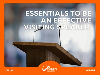 Essentials to Be an Effective Visiting Speaker